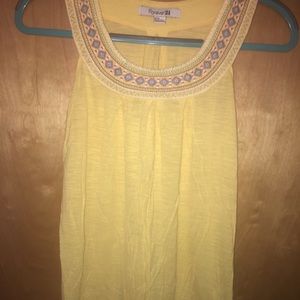 Embroidered blouse tank top